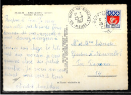 K134 - BLASON PARIS SUR CP DE RUPT AUX NONAINS DU 25/08/67 - CACHET POINTILLE - Cartas & Documentos