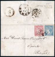 Alicante - Edi O 80+81 - 1866 - Carta De Alicante A Oporto + Tránsito "Salamanca" - Covers & Documents