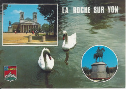 CP France   Pays De Loire 85 Vendée  La Roche Sur Yon  Vue Multiple Avec Blason - La Roche Sur Yon