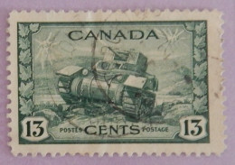 CANADA YT 214 OBLITERE "CHAR D ASSAUT" ANNÉES 1943/1946 - Oblitérés