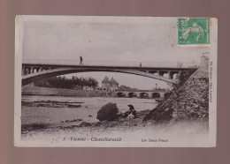 CPA - 86 - Vienne - Chatellerault - Les Deux Ponts - Animée - Circulée En 1923 - Chatellerault