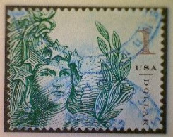 United States, Scott #5295, Used(o), 2018, Statue Of Freedom, $1.00, Emerald - Used Stamps