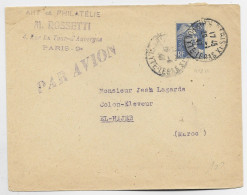 GANDON 4FR50 SEUL LETTRE AVION PARIS IX 1947 POUR LE MAROC AU TARIF - 1945-54 Marianne De Gandon