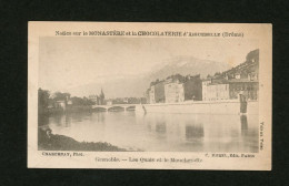 Chromo Aiguebelle. Photographie Eug. Charpenay. Grenoble Les Quais Et Le Moucherotte  10,5 X 6,5 Cm - Aiguebelle