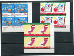 AUSTRALIA - 1988   CHRISTMAS  SET  BLOCK OF 4  MINT NH - Nuevos