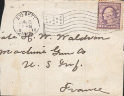 USA ETATS UNIS SEUL SUR DEVANT LETTRE DE BROCKTON POUR LA FRANCE 1927 - Storia Postale