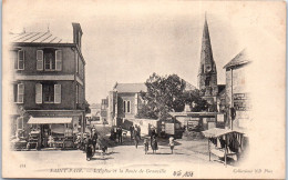 50 SAINT PAIR SUR MER - L'eglise Et La Route De Granville  - Saint Pair Sur Mer