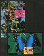 COLOMBIA (2018) Cartes Maximum Cards - Año Colombia México, Danaus Plexippus, Morpho Peleides, Butterflies, Papillons - Colombia