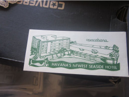 Opacabana Havana S Newst Seaside Hotel - Etiquettes D'hotels