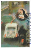 Sainte Rita, Fiat 600 Et Motocycliste. Prière De L'automobiliste - Images Religieuses