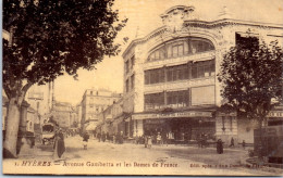 83 HYERES - L'avenue Gambetta Et Les Dames De France  - Hyeres