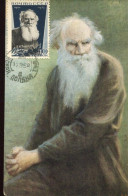 X0420 Russia, Maximum Card 1954 Leo Tolstoj, Writer, - Scrittori