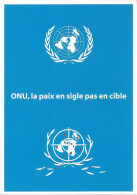 CPM  ONU La Paix En Sigle Pas En Cible  L’Humanité - Pubblicitari