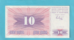 NARODNA BANKA BOSNE I HERCEGOVINE  .  10 DINARA  . 1-7-1992  .  N°  746 472 90  .  2 SCANNES  .  BILLET EN TRES BEL ETAT - Bosnia Y Herzegovina