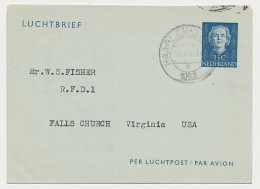 Luchtpostblad G. 4 Haarlem - Falls Church USA 1952 - Postal Stationery