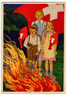 Delcampe - SVIZZERA - BUNDESFEIER - FESTA NAZIONALE - 1930 - PER LE SCUOLE SVIZZERE BISOGNOSE ALL'ESTERO - DIS. VERNEUIL Vedi Retro - Scuol