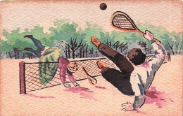 Sport - TENNIS - Illustrateur - Aquarelle - Scene De Chutes Au Tennis - 1912 - Tenis