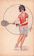 Sport - TENNIS - Illustrateur Jack  -  Jeune Femme Jouant Au  Tennis  - Tenis