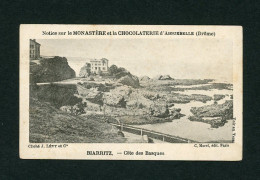 Chromo Aiguebelle. Photographie J. Levy Et Cie    Biarritz  Côte  Des  Basques   10,5 X 6,5 Cm - Aiguebelle