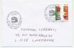 Cover / Postmark Italy 2002 Tram - Treni