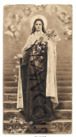 Sainte Thérèse De L'Enfant Jésus Et 10 Anges, Crucifix Et Bouquet De Fleurs - Andachtsbilder