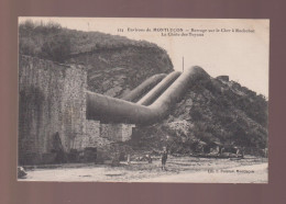 CPA - 03 - Environs De Montluçon - Barrage Sur Le Cher à Rochebut - La Chute Des Tuyaux - Animée - Circulée - Montlucon