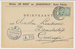 Firma Briefkaart Oude Pekela 1910 - Hotel De Boer En Scherpbier - Unclassified