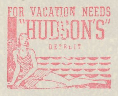 Meter Top Cut USA 1940 Sunbathing Woman - Beach - Otros & Sin Clasificación