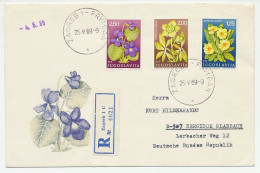 Registered Cover Yugoslavia1969 Flowers - Altri & Non Classificati
