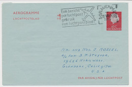 Luchtpostblad G. 21 S Gravenhage - Glendora USA 1969 - Postal Stationery