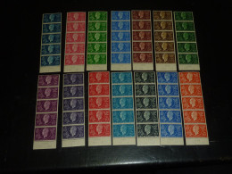 ANCIENNE COLONIE " ENTRAIDE FRANCAISE " 1944 - 14 VALEURS PAR BANDE DE 5 TIMBRES - NEUF SANS CHARNIERES (C.V) - 1944 Entraide Française