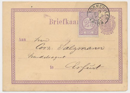 Briefkaart G. 12 / Bijfrankering Wormerveer - Duitsland 1877 - Postal Stationery