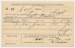 Spoorwegbriefkaart G. NSM88a-I A - Locaal Te Delft 1918 - Entiers Postaux