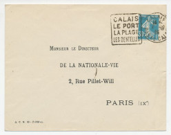 Cover / Postmark France 1926 Lace - Calais - Tessili