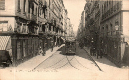 N°2186 W -cpa Lyon -la Rue Victor Hugo- Tramway- - Sonstige & Ohne Zuordnung