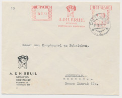 Meter Cover Netherlands 1953 Publisher - Lion - Flag- Doetinchem - Autres & Non Classés