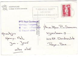 Postcard / Postmark France 1992 World Surfing Competition - Andere & Zonder Classificatie