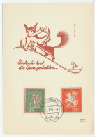 Maximum Card Saarland / Germany 1958 Fox - Goose - Sonstige & Ohne Zuordnung