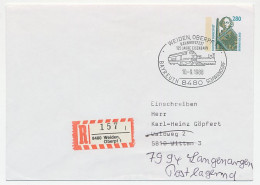 Registered Cover / Postmark Germany 1988 Train - Railroad - Eisenbahnen