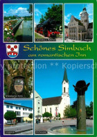 73265754 Simbach Inn Innbruecke Dampflokomotive Rathaus Wittelsbacher Eiche Innt - Simbach