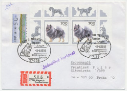 Registered Cover / Postmark Germany 1995 Dog - Otros & Sin Clasificación