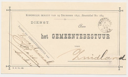 Kleinrondstempel Zwartewaal 1898 - Zonder Classificatie