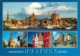 73265739 Rostock Mecklenburg-Vorpommern Hafen Segelschiffe Altstadt Turm Giebelh - Rostock