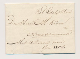 Krommenie - Noord Scharwoude 1837 - Begeleingsbrief - ...-1852 Prephilately