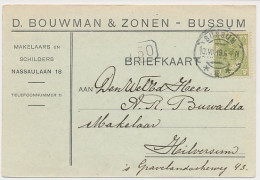 Firma Briefkaart Bussum 1919 - Makelaar - Schilder - Ohne Zuordnung