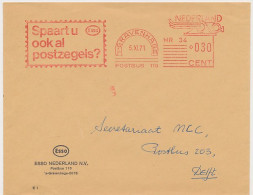 Meter Cover Netherlands 1971 Esso - Oil - Do You Also Collect Stamps? - Marketing Action  - Otros & Sin Clasificación