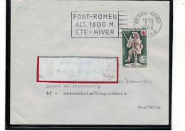 YT 1541 SSL 66 FONT ROMEU 3/1/1968 FAG ALT. 1800M ETE HIVER - Maschinenstempel (Werbestempel)