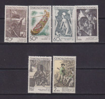 CZECHOSLOVAKIA  - 1971 Graphic Art Set Never Hinged Mint - Unused Stamps