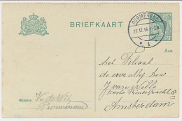 Briefkaart G. 90 B I Purmerend - Leeuwarden 1916 - Entiers Postaux