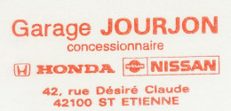 Specimen Meter Sheet France 1987 Car - Honda - Nissan  - Voitures